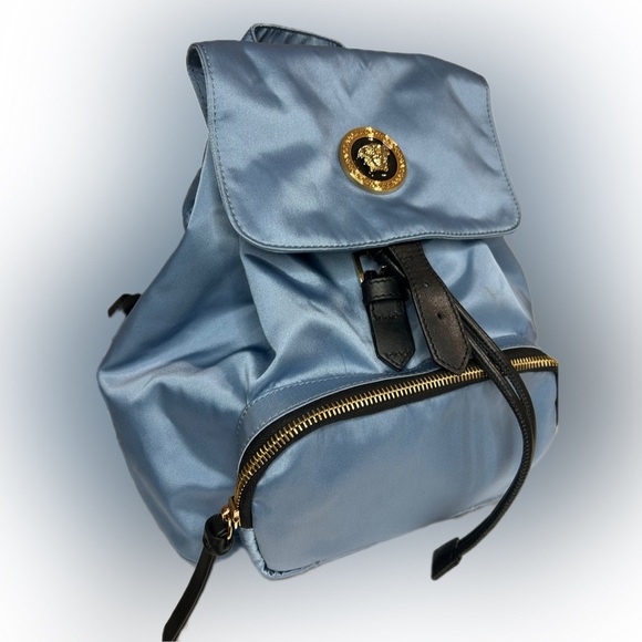 Versace Black and Blue Bag with Gold Medusa Logo main image 5